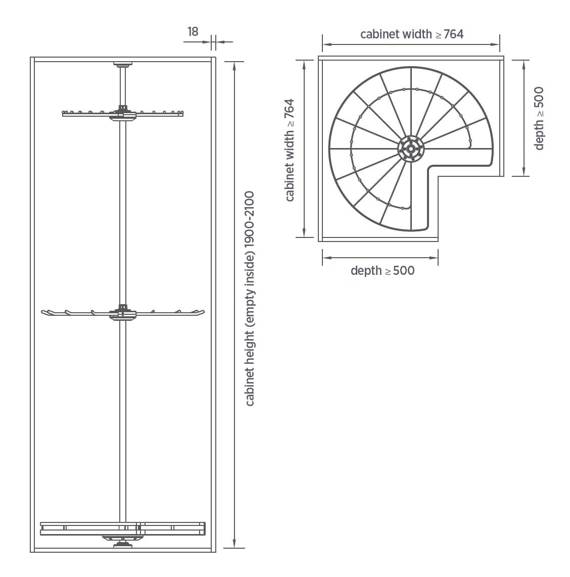 Maverick High Rotatable Multifunctional Shelf